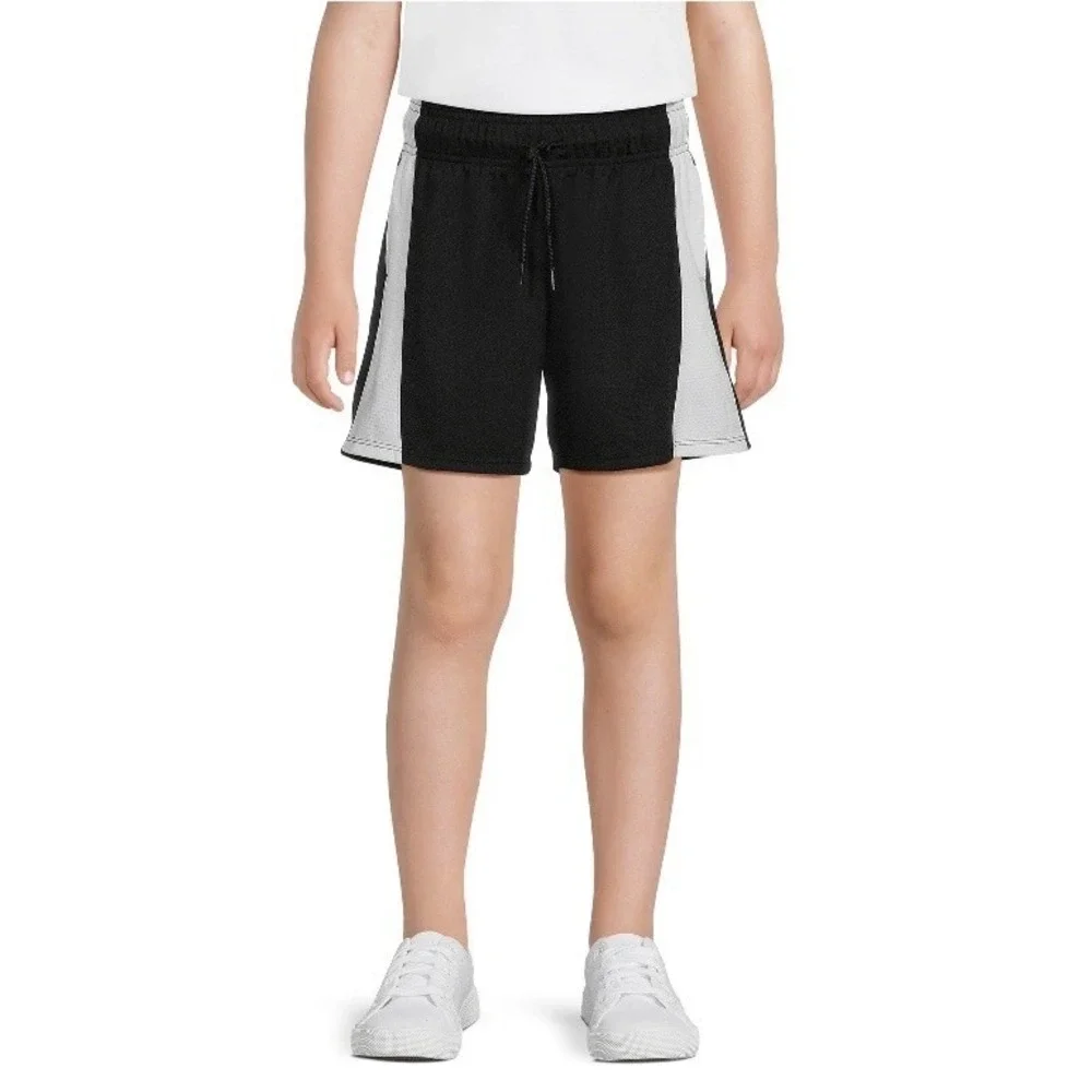 Athletic Works Girls Mesh Colorblocked Basketball Shorts XS 4-5 New with Tags